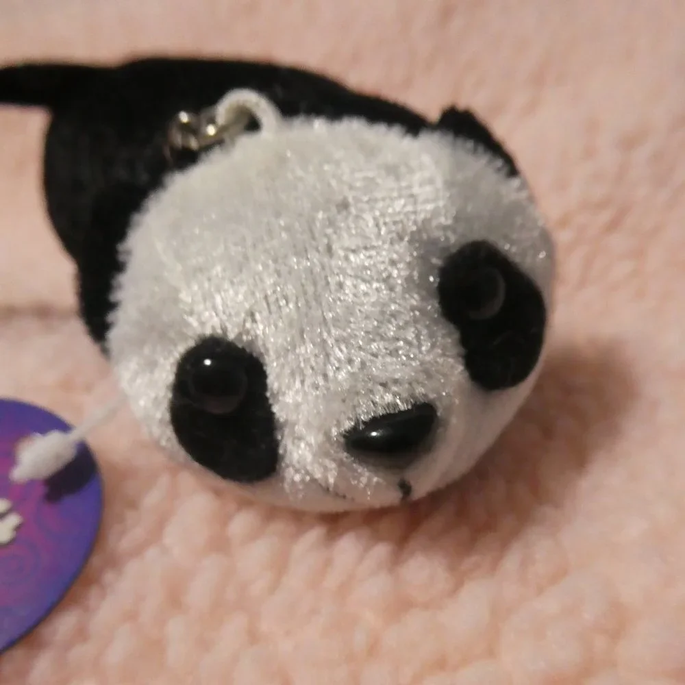 SUPER SOFT SPRING Key Chain | Panda with fluffy tail | BNWT - Picture 2 of 11
